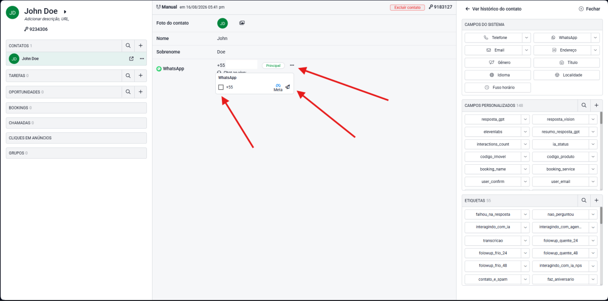 adicionar novo contato Valor Tecnologia